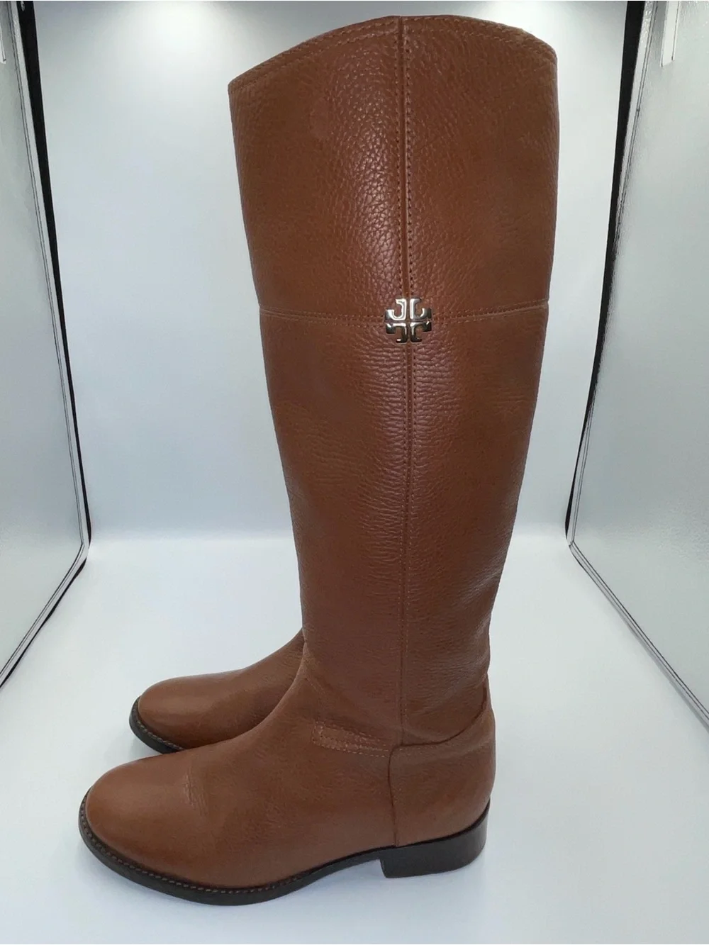 Brown Tory Burch riding boots